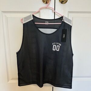 YPB Black Mesh Tank Top